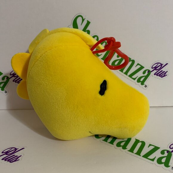 Kcare Plush Clip On Peanuts Woodstock Head Stuffed Bird Hanging 2024 5" x 4" - Picture 3 of 3
